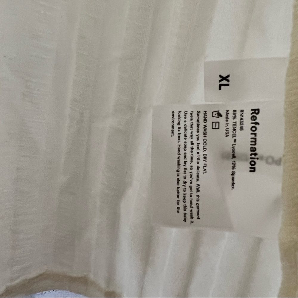 Reformation Ivory Delancey Top NWT - Picture 5 of 5
